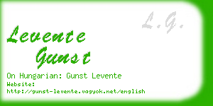 levente gunst business card